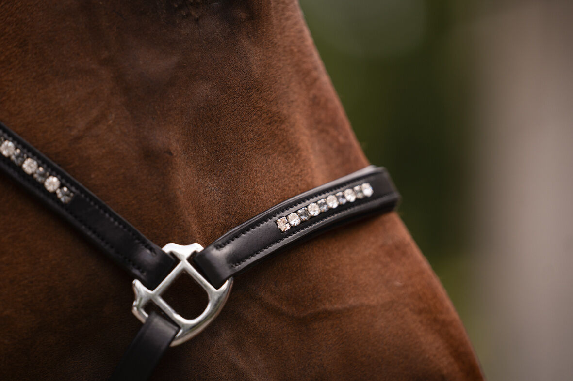 HKM Leather head collar Sparkle