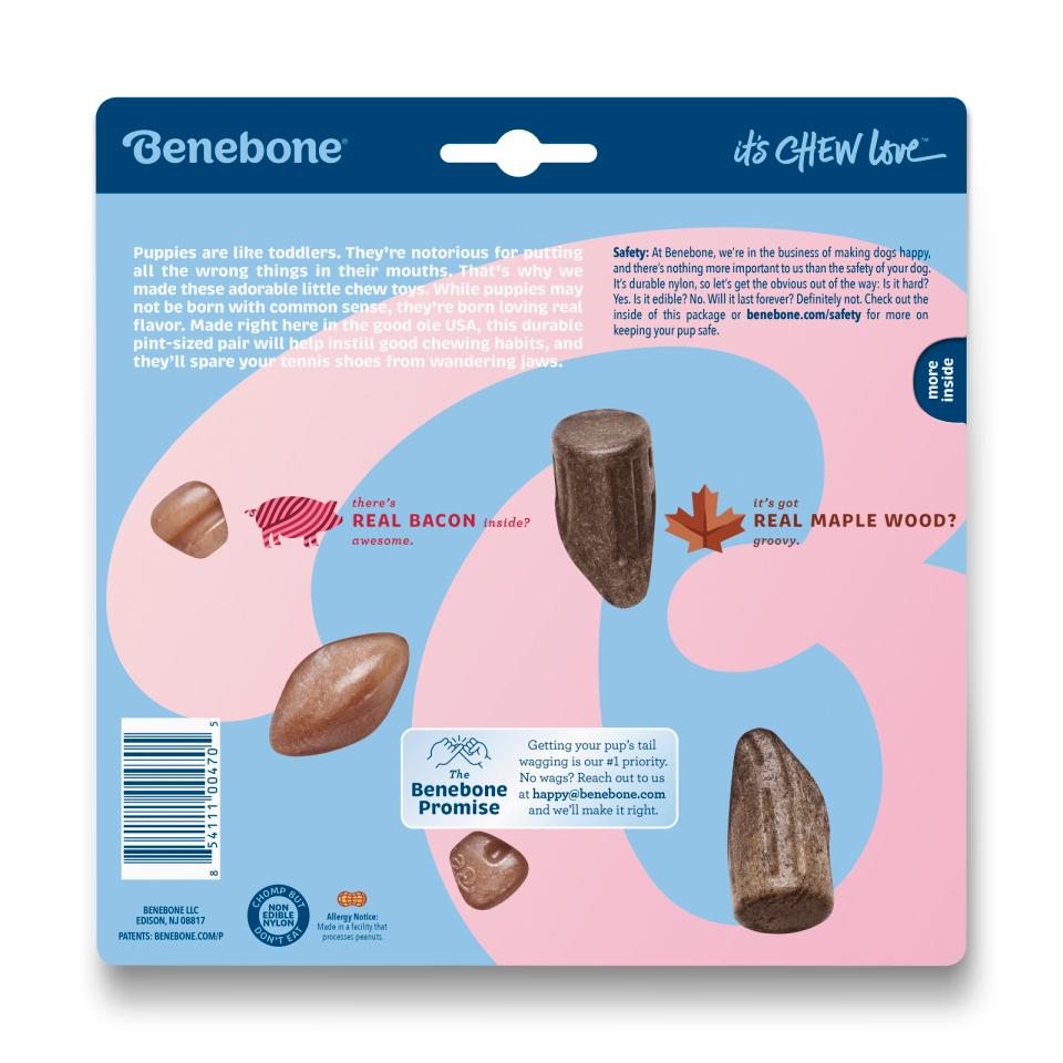 Benebone Puppy 2-Pack Maplestick/Zaggler Bacon Tiny