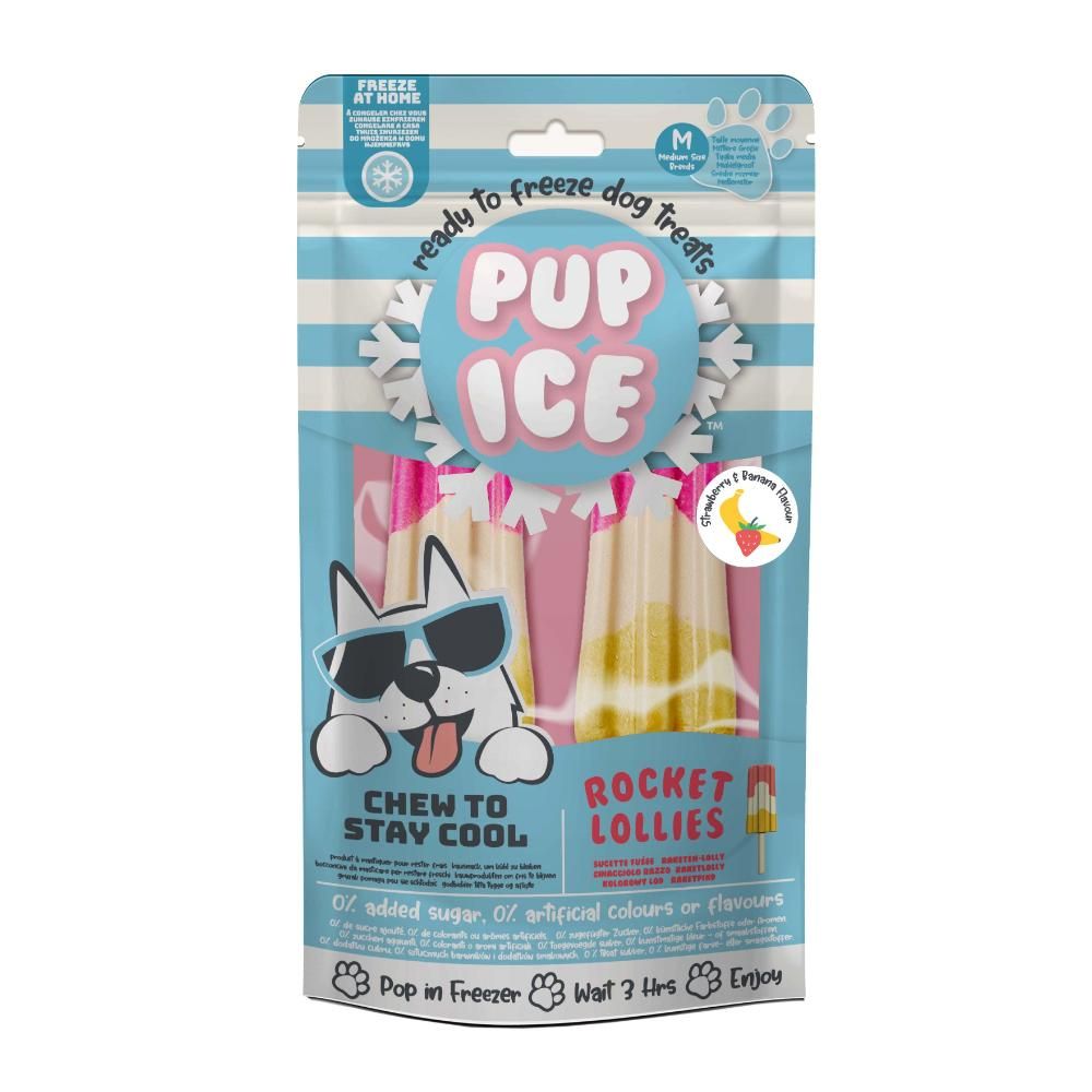 Pup Ice Raket Is Jordbær/Banan