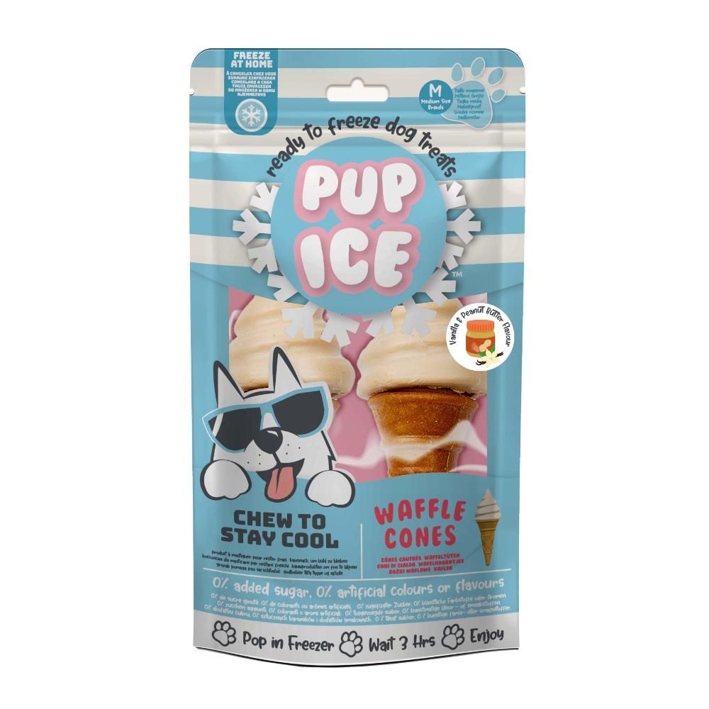 Pup Ice Vaffelis Vanilje/Peanut Butter