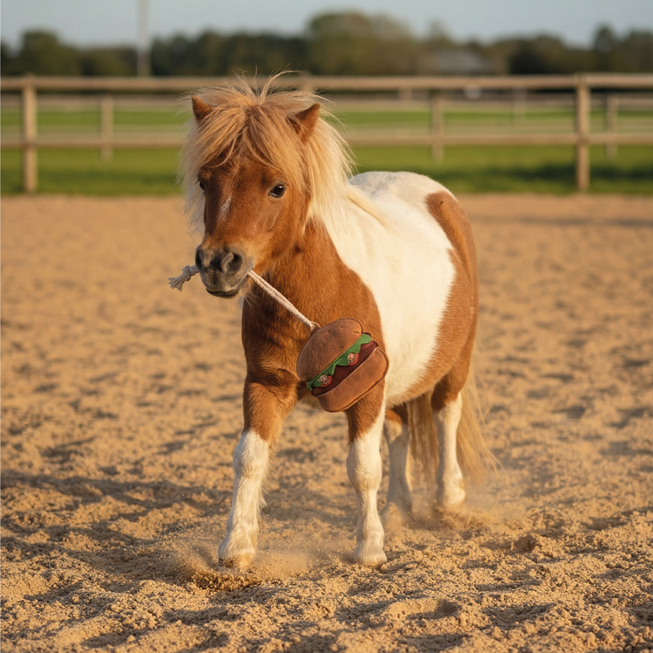 QHP Horse Toy Snackcounter Hamburger
