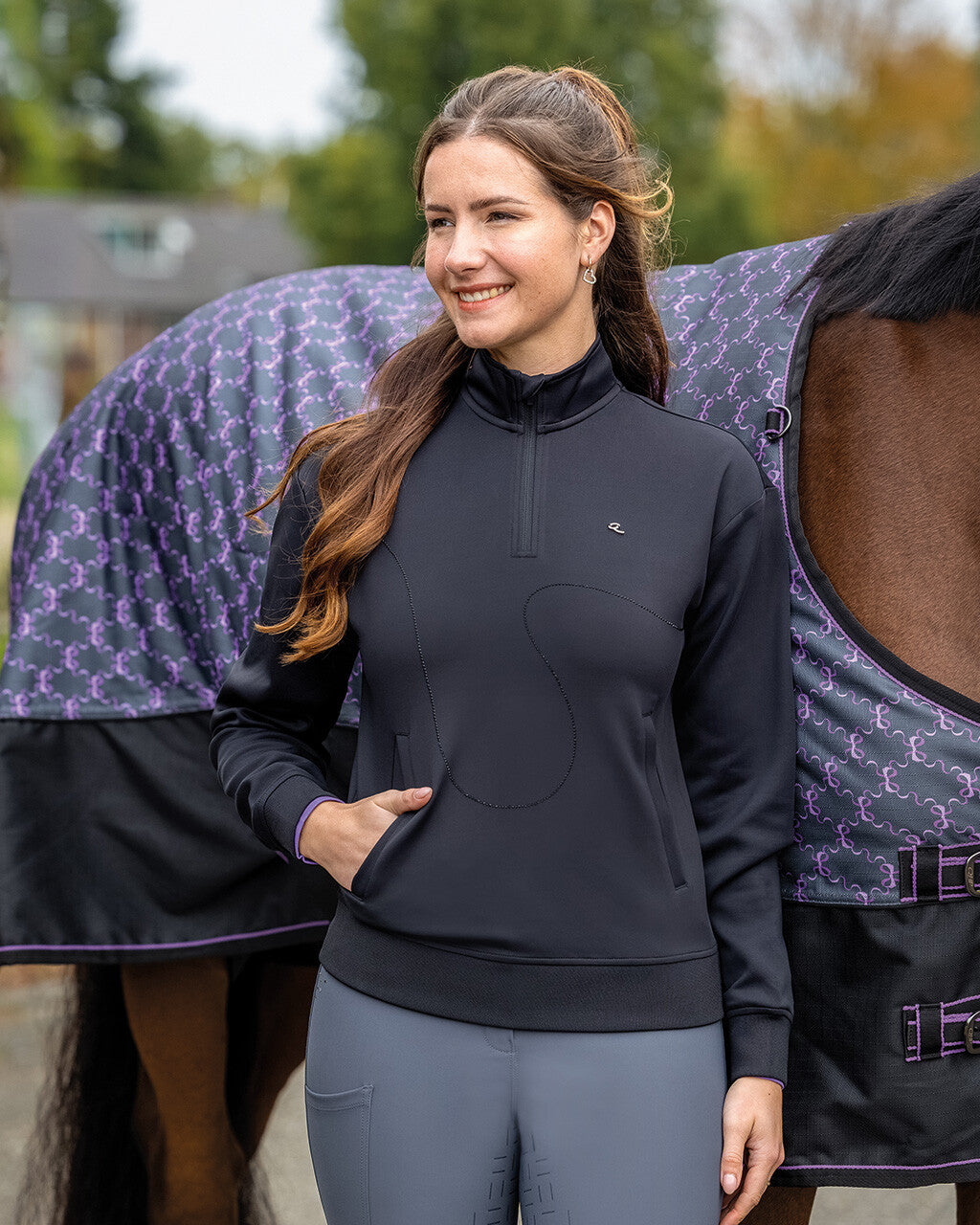 QHP Sweater Half Zip Livora