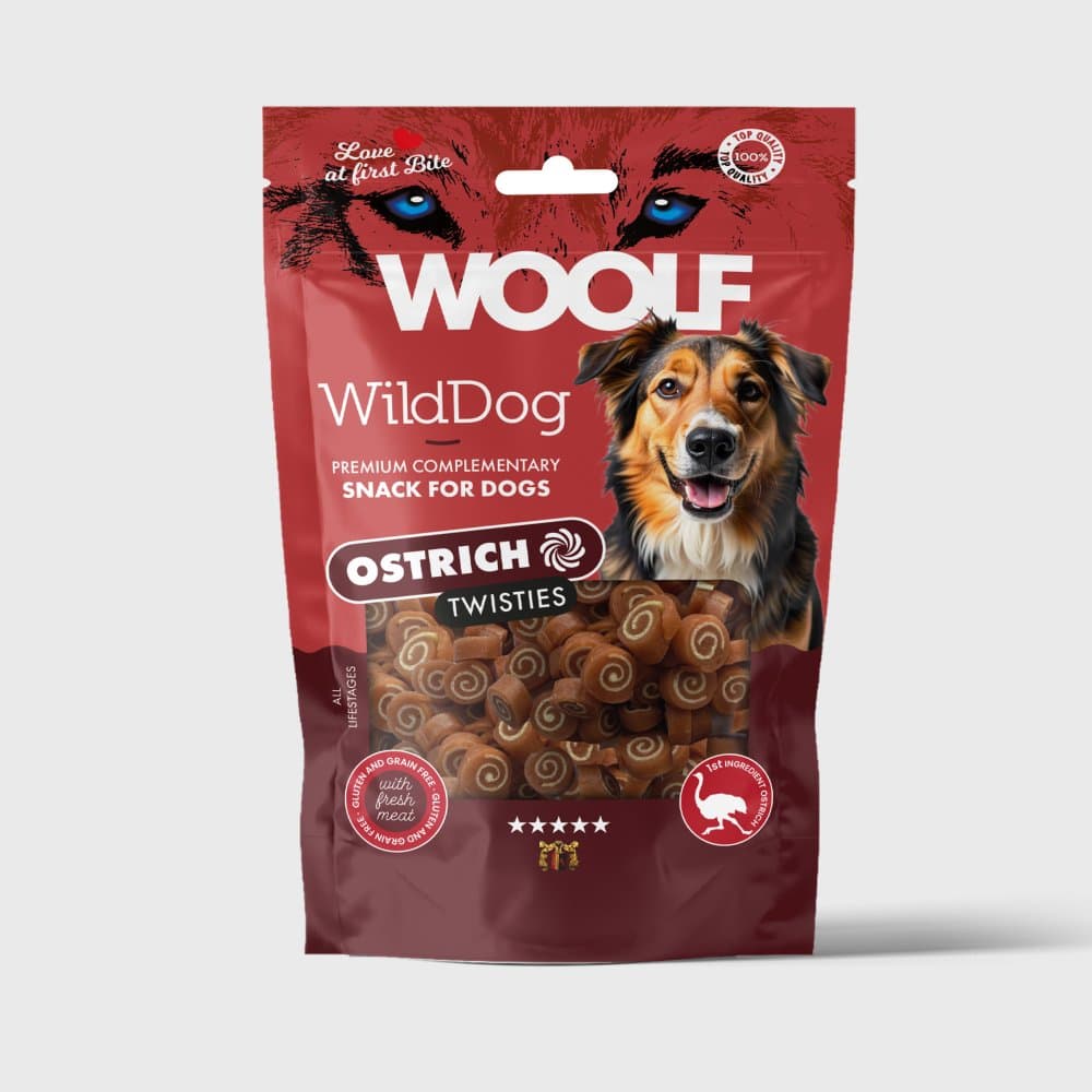 Woolf Wilddog Ostrich & Cod Twisties