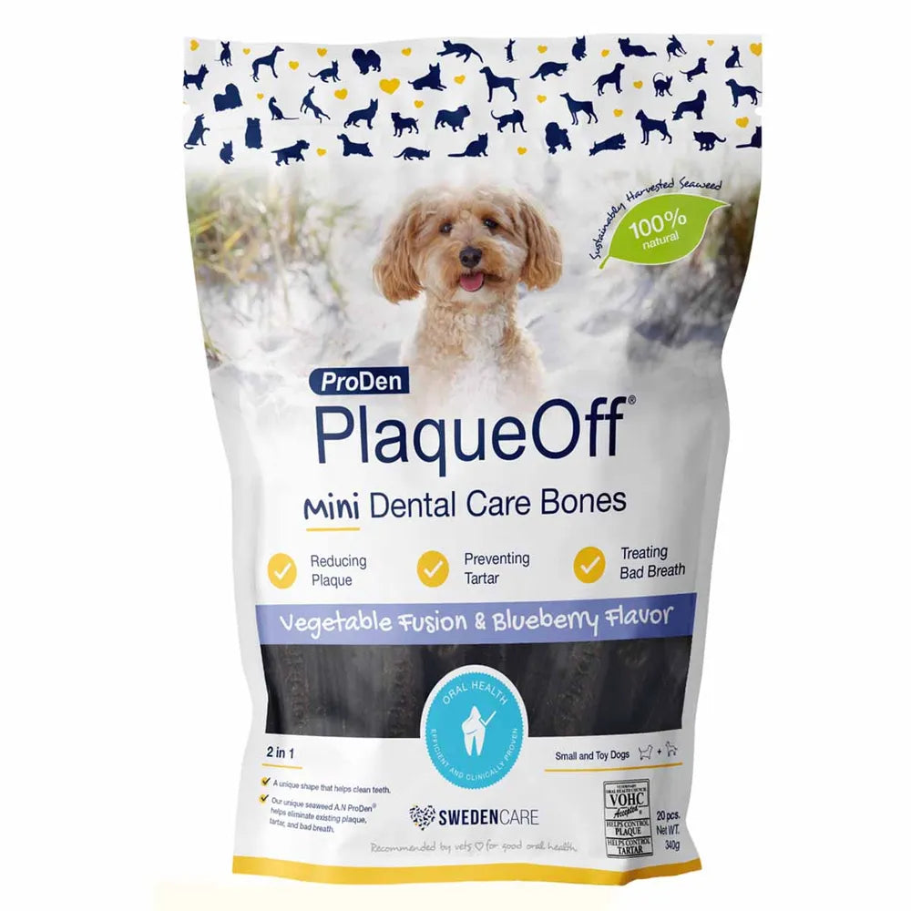 ProDen Plaque Off Mini Dental Bones Vegetable Blueberry
