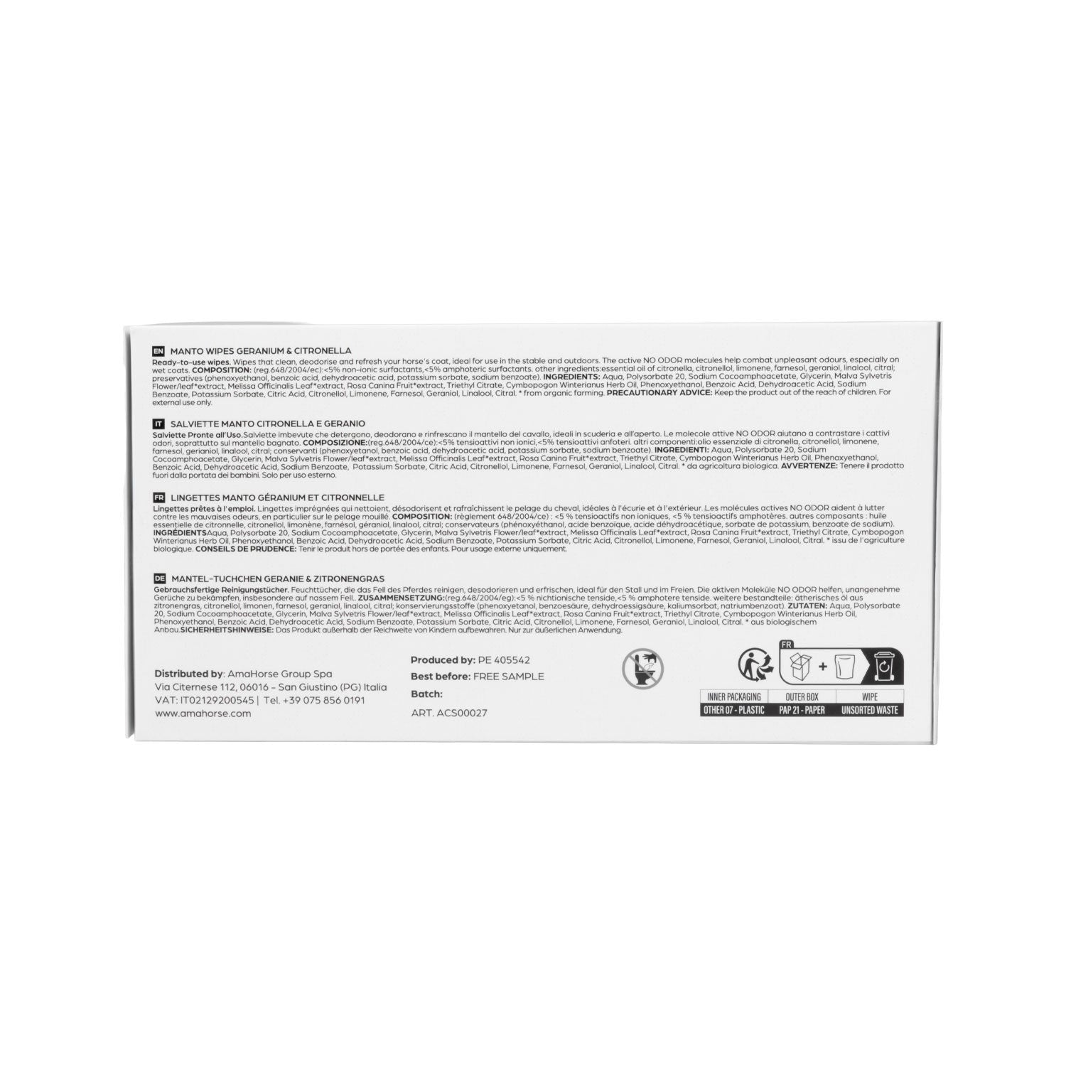 Acavallo Citronella Wipes
