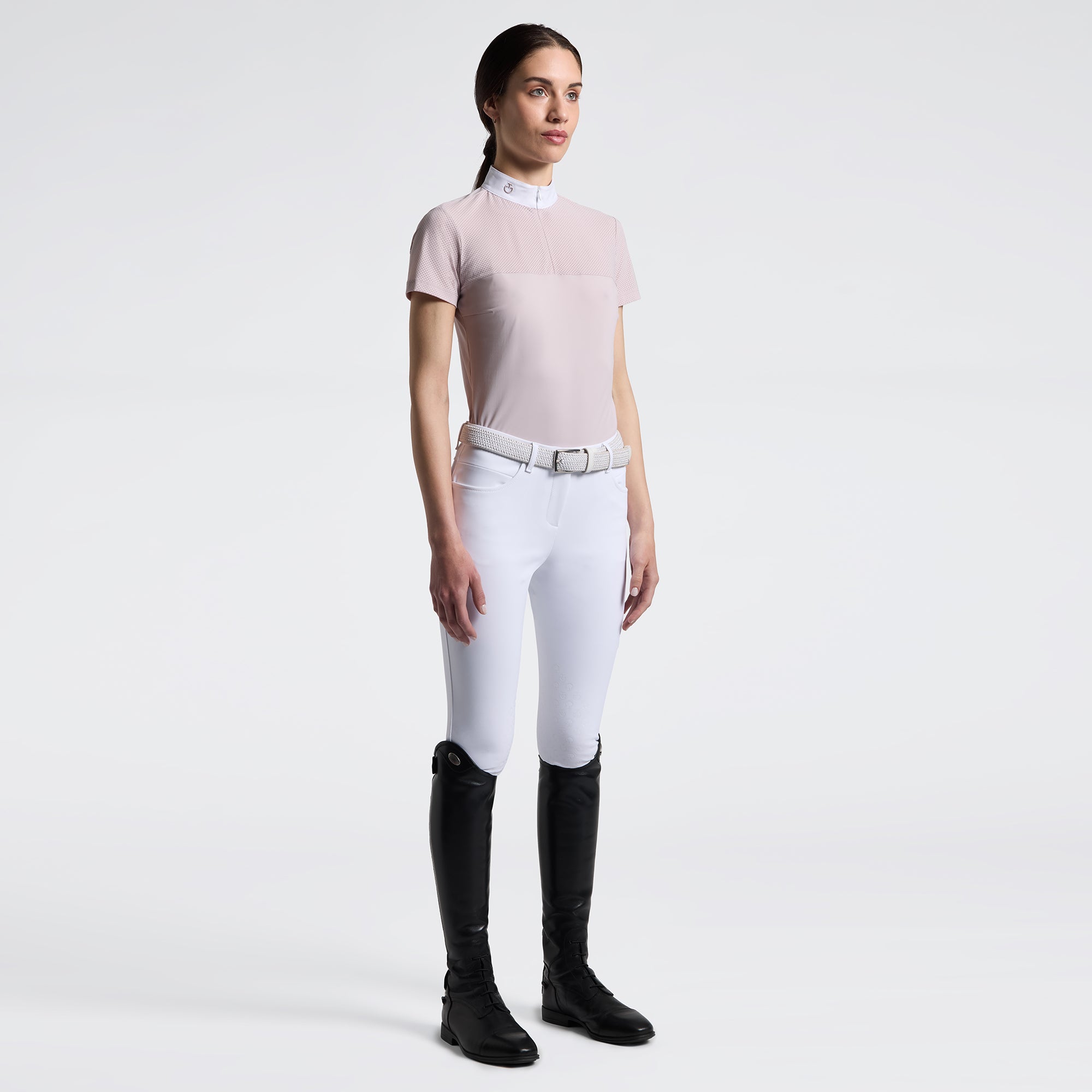 Cavalleria Toscana Perforated Jersey Inserts S/S Copetition Shirt