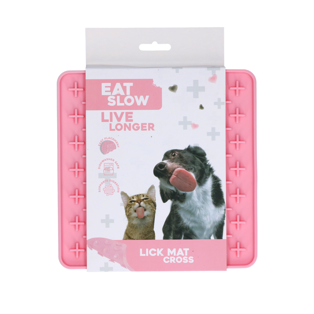 Eat Slow Live Longer Lick Mat Cross