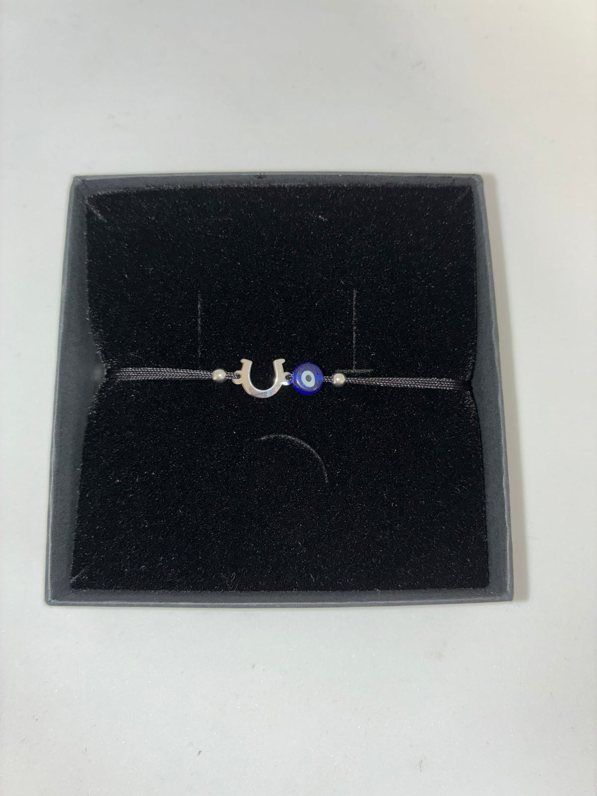 Jo´s Stering Silver Horseshoe Bracelet With Evil Eye