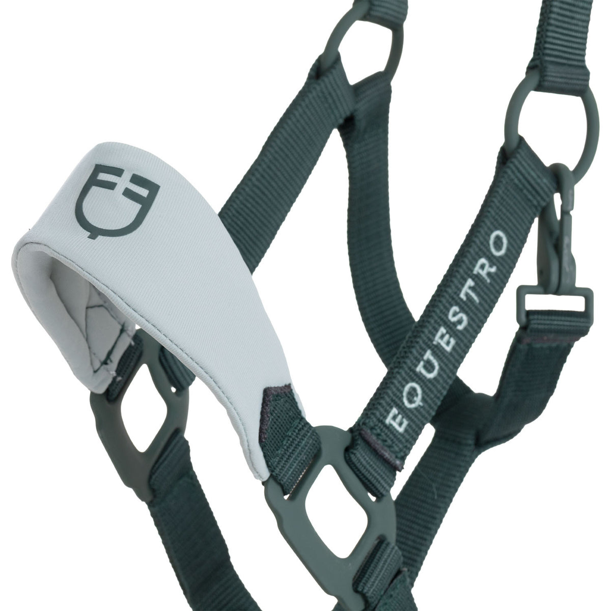 Equestro Technical Halter With Double Adjustment And Rubber-Coated Buckles