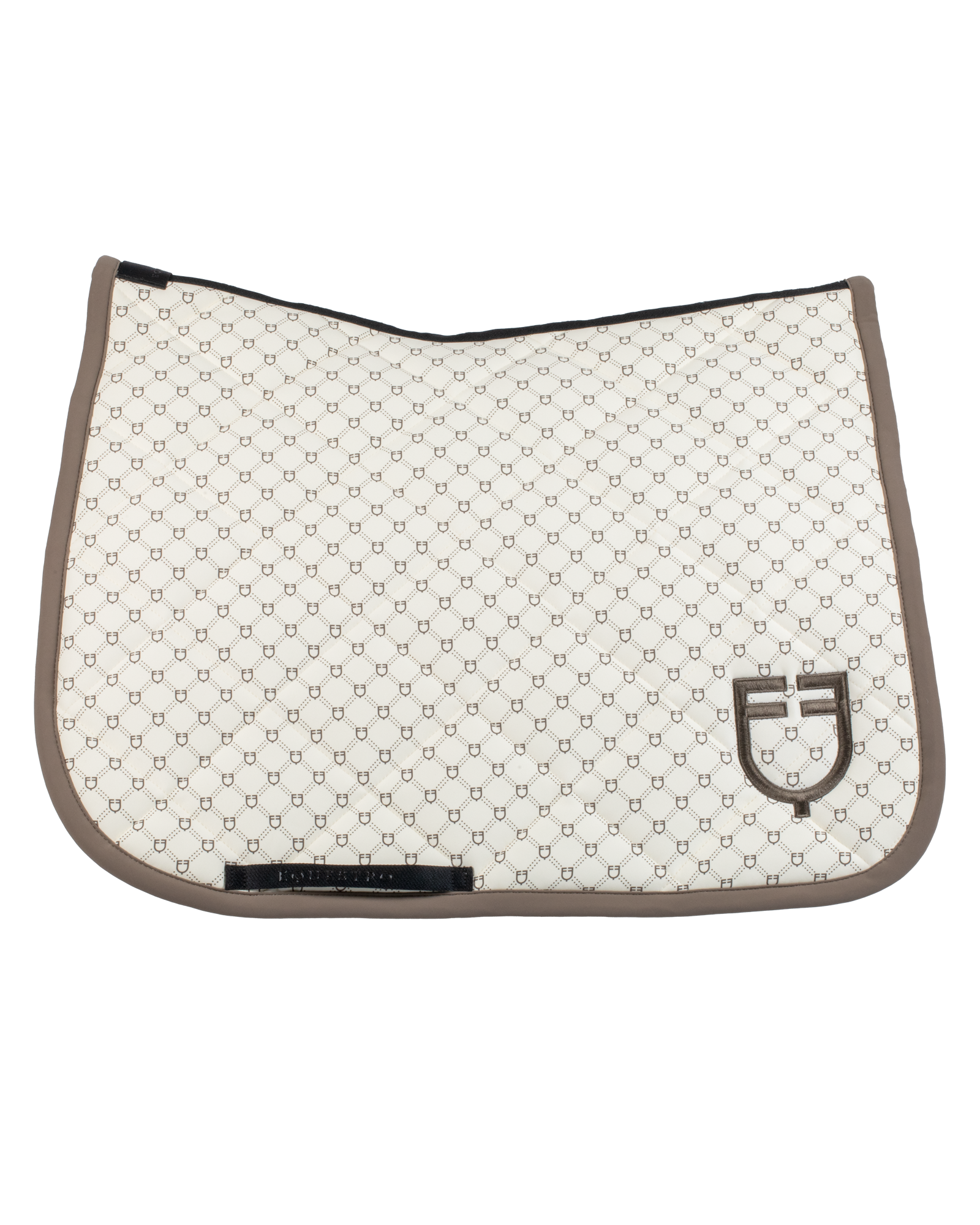 Equestro Dressage Monogran Print Saddle Pad