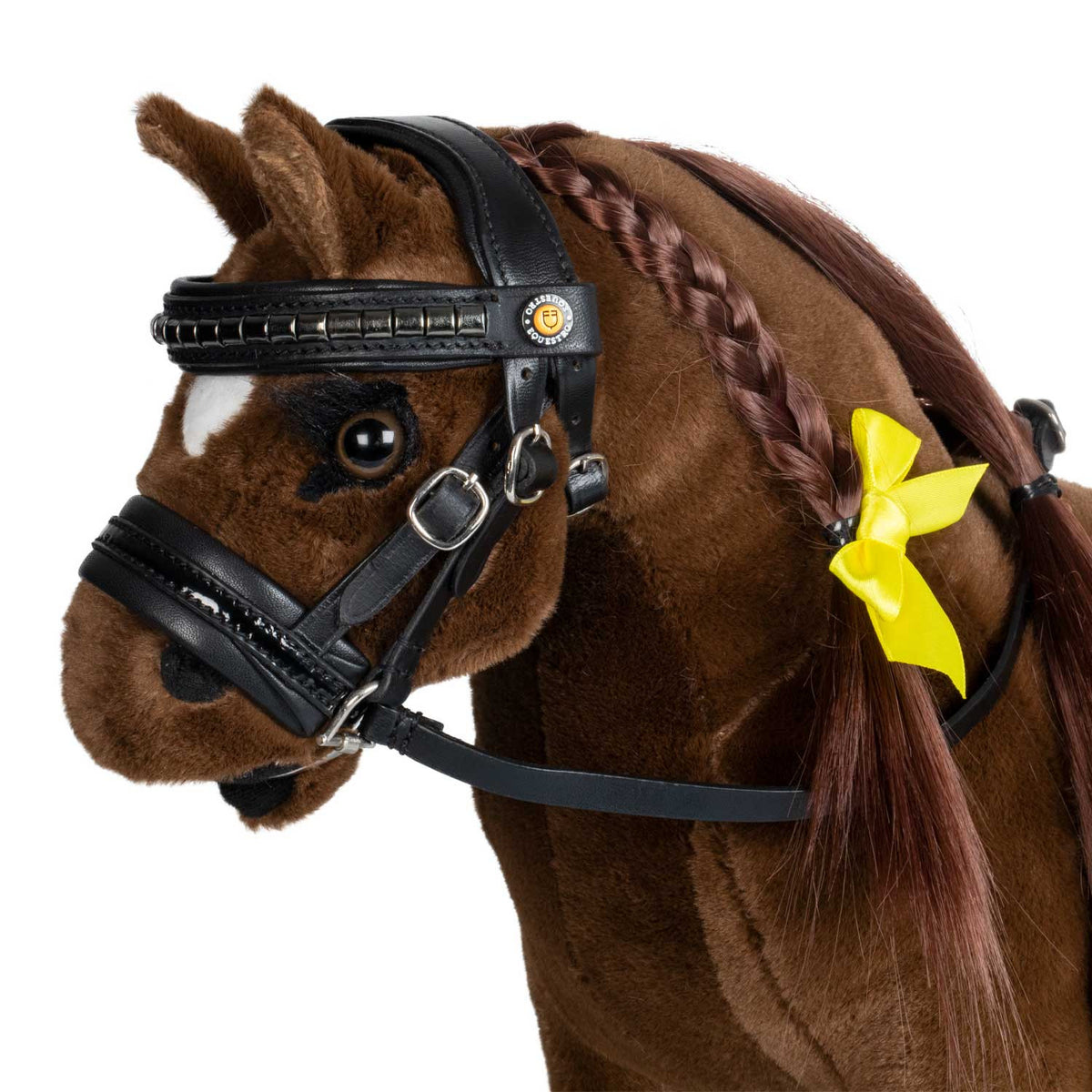 Equestro Leather Bridle For Toy Horse With Silver Clinchers