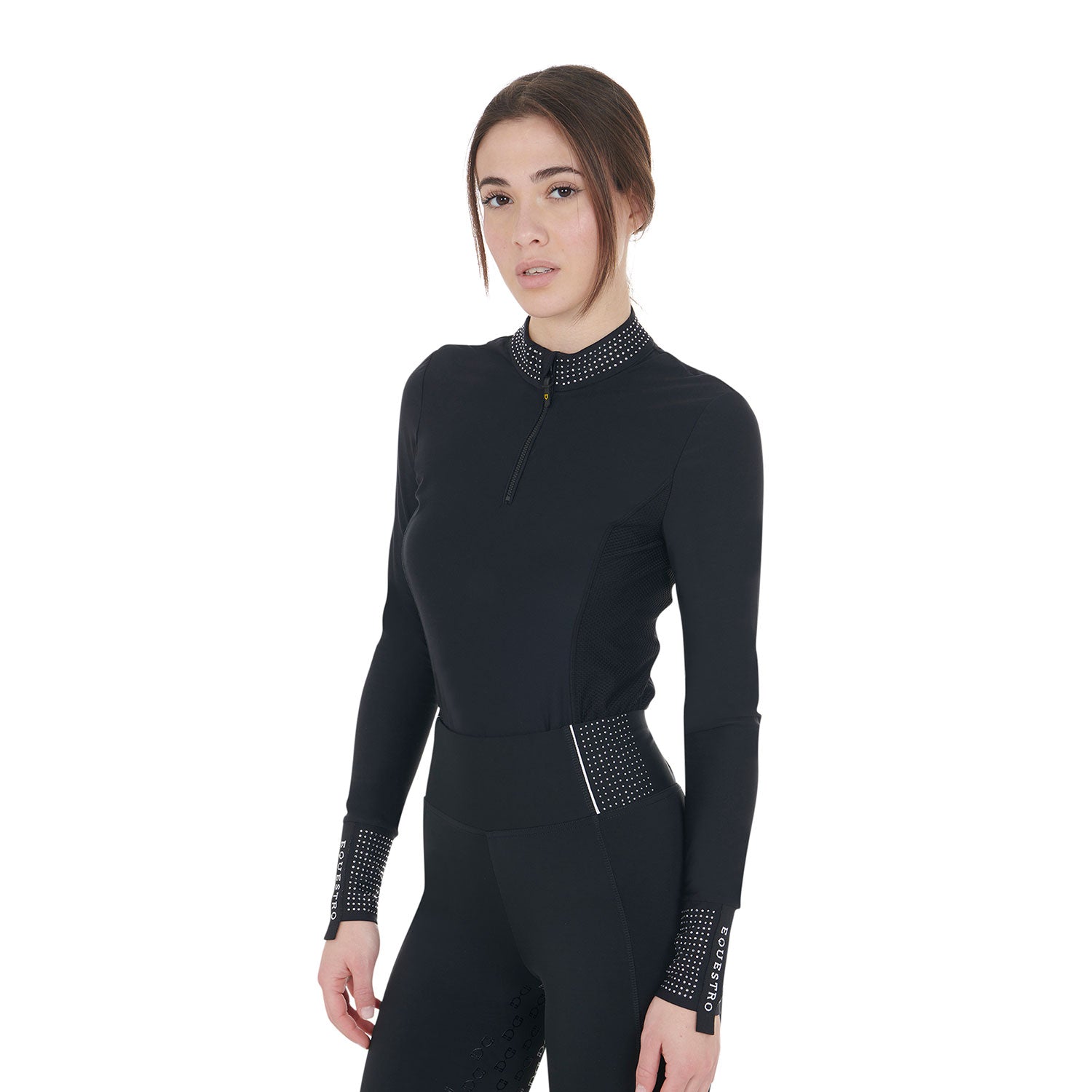 Equestro Strass Technical Training Polo - OUTLET