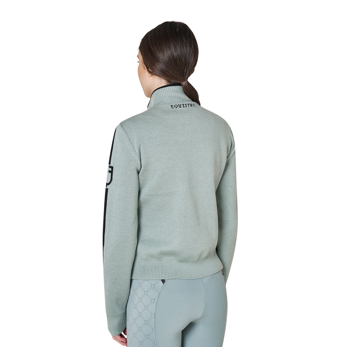 Equestro Women's jacket in nylon and knit with zip