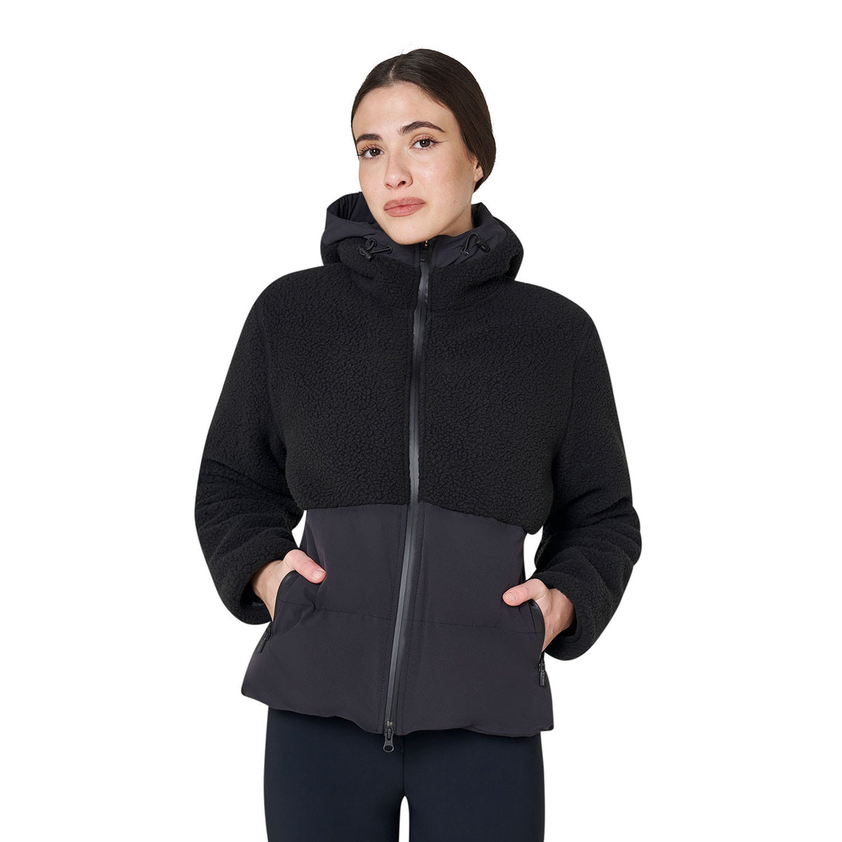 Equestro Women's down jacket with teddy inserts