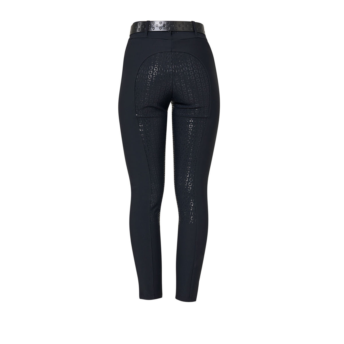 Equestro Womens High-Waisted Full Grip Breeches With Rhinestones