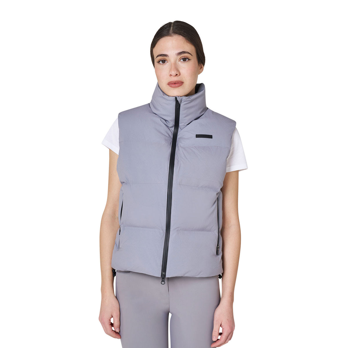 Equestro Women's Padded High Collar Vest