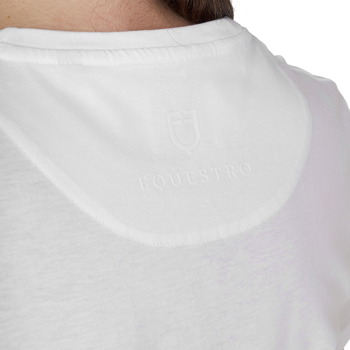 Equestro Women's T-shirt with rhinestone logo and lettering