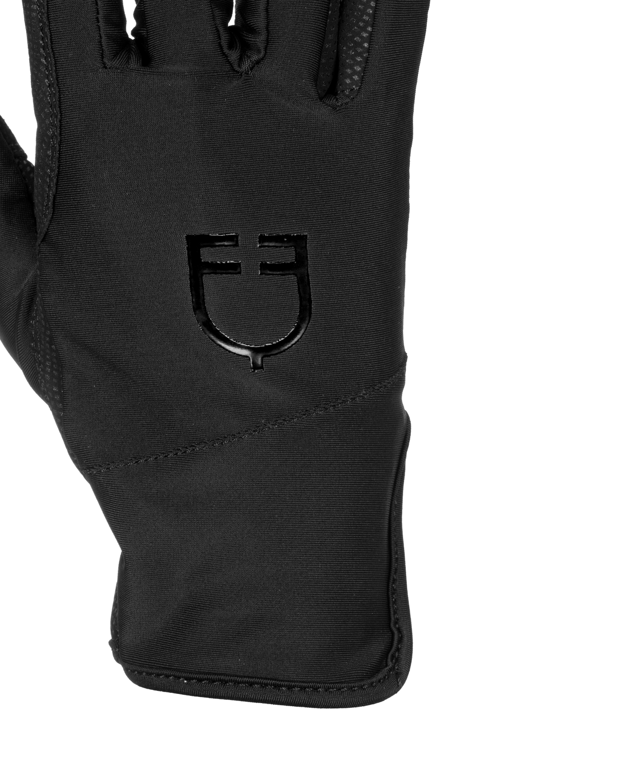 Equestro Women's gloves in special elastane fabric with log -OUTLET