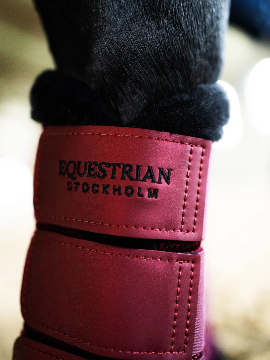 Equestrian Stockholm Fur Mesh Brushing Boots