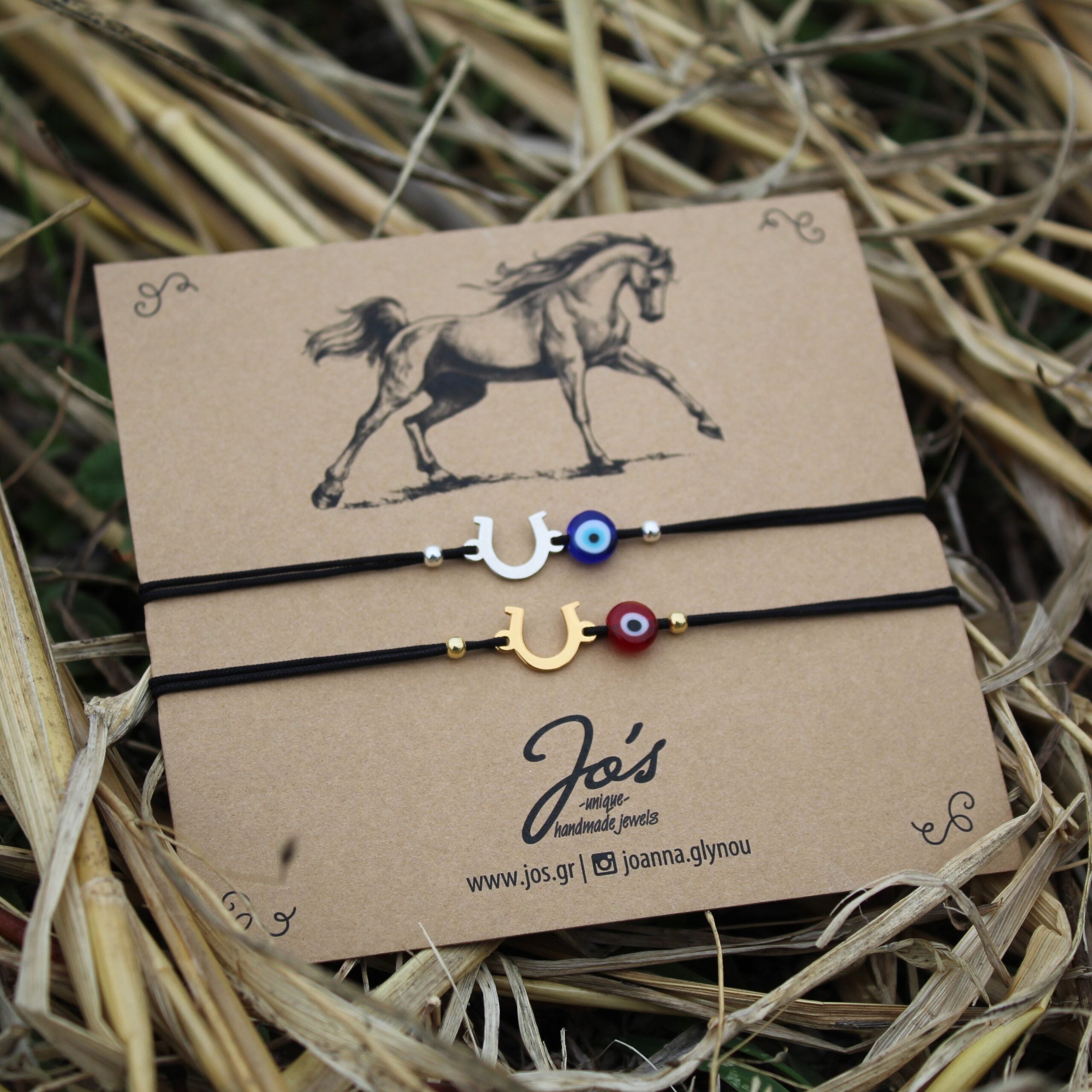 Jo´s Stering Silver Horseshoe Bracelet With Evil Eye