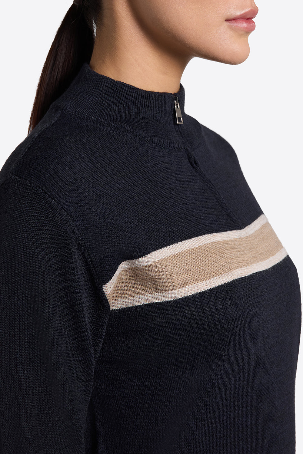 Rider's Gene Women's Wool Blend Crew Neck Sweater - OUTLET
