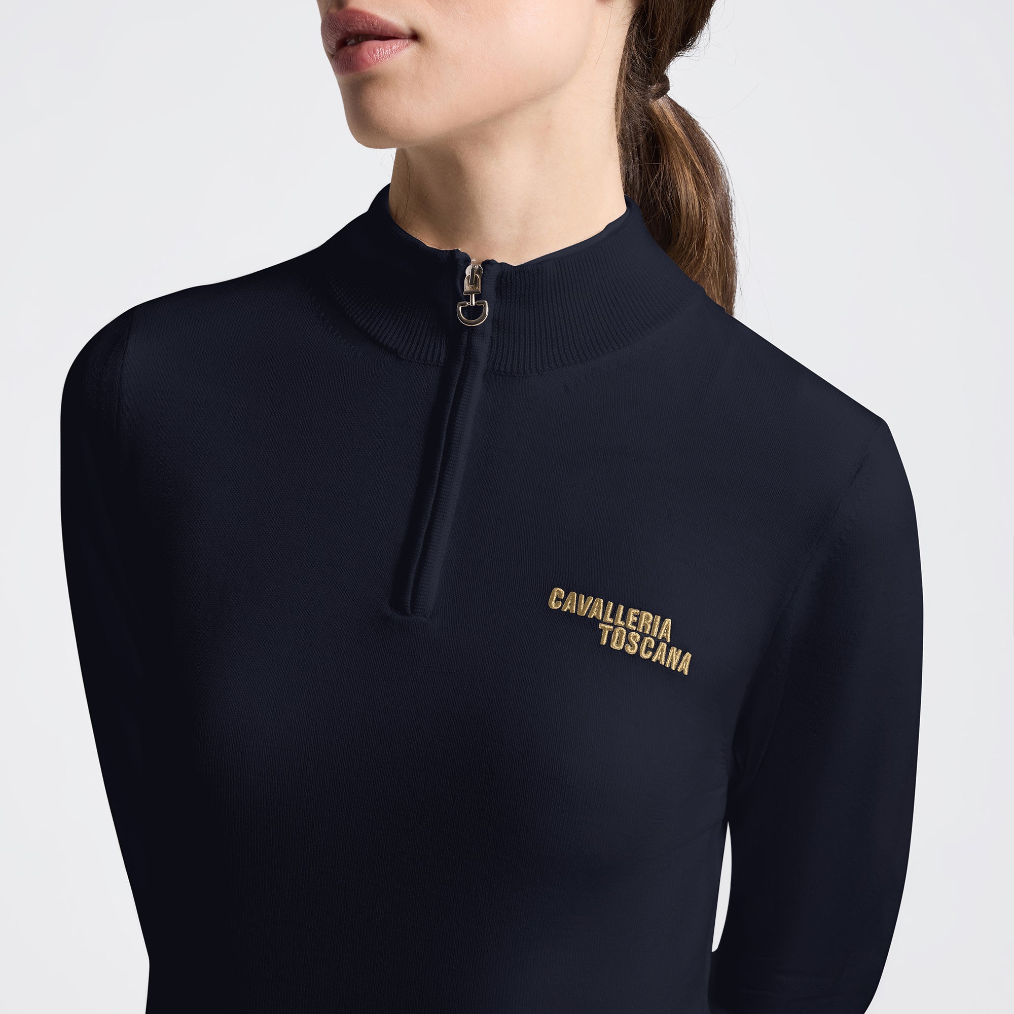 Cavalleria Toscana Merinos Half Zip Turtleneck Sweater