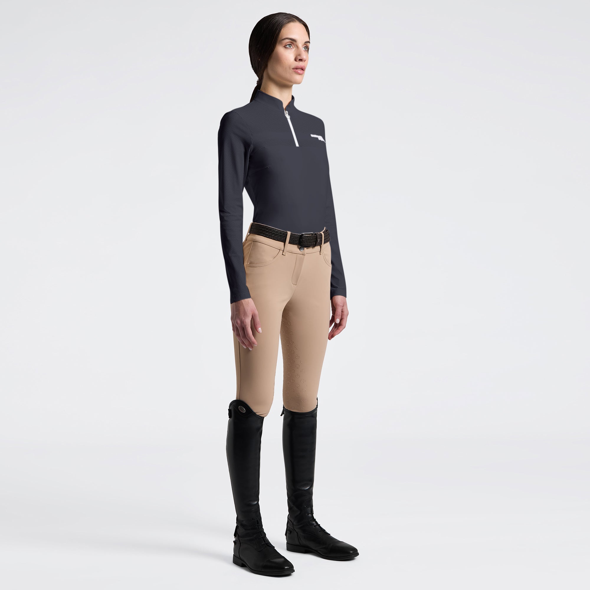 Cavalleria Toscana Perforated Insert L/S Training Polo
