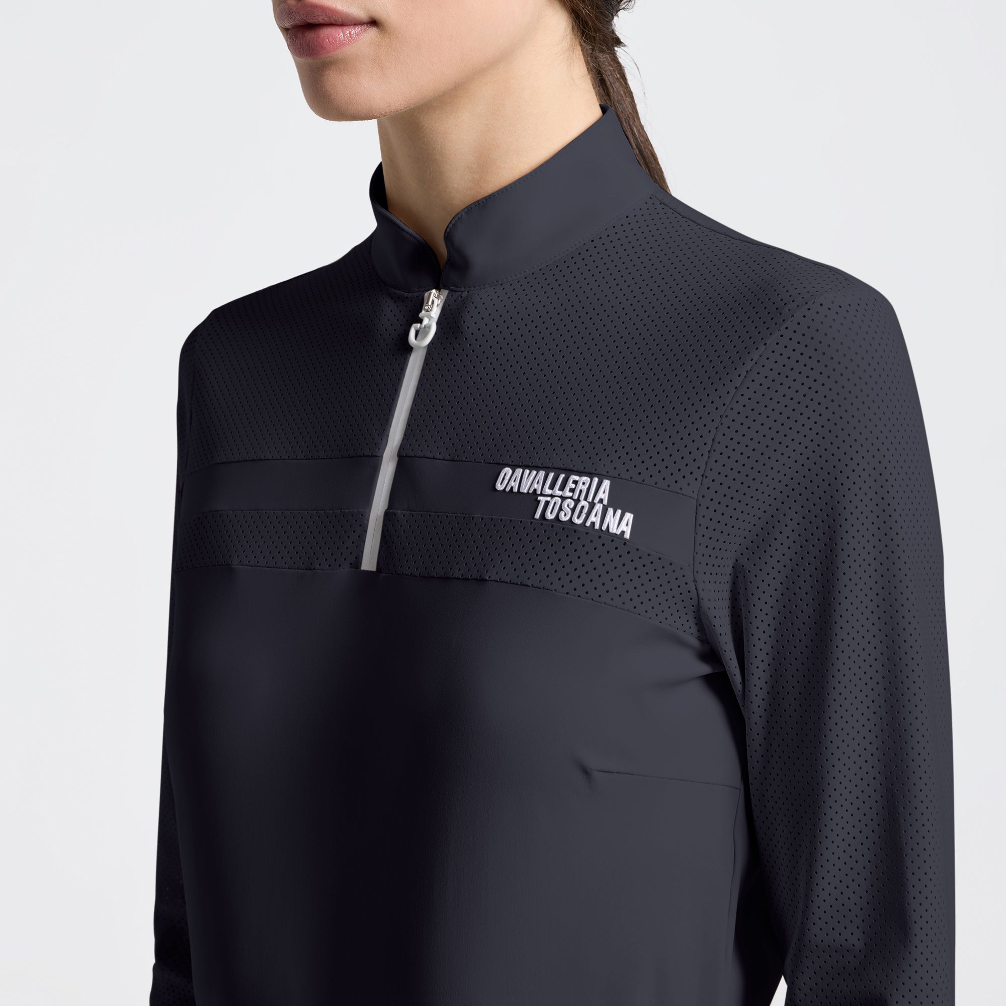 Cavalleria Toscana Perforated Insert L/S Training Polo