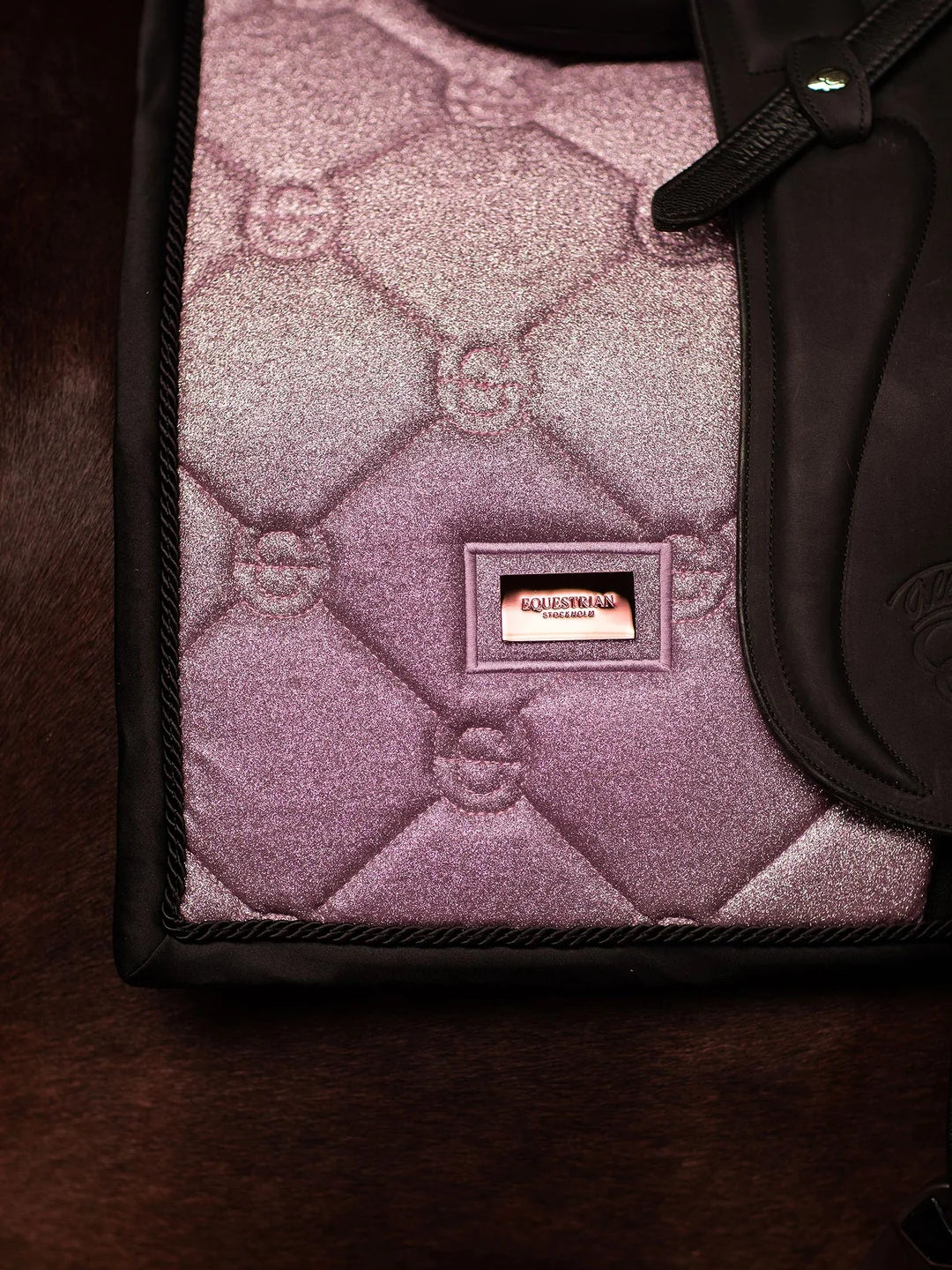 Equestrian Stockholm Pink Glimmer Dressage Saddle Pad