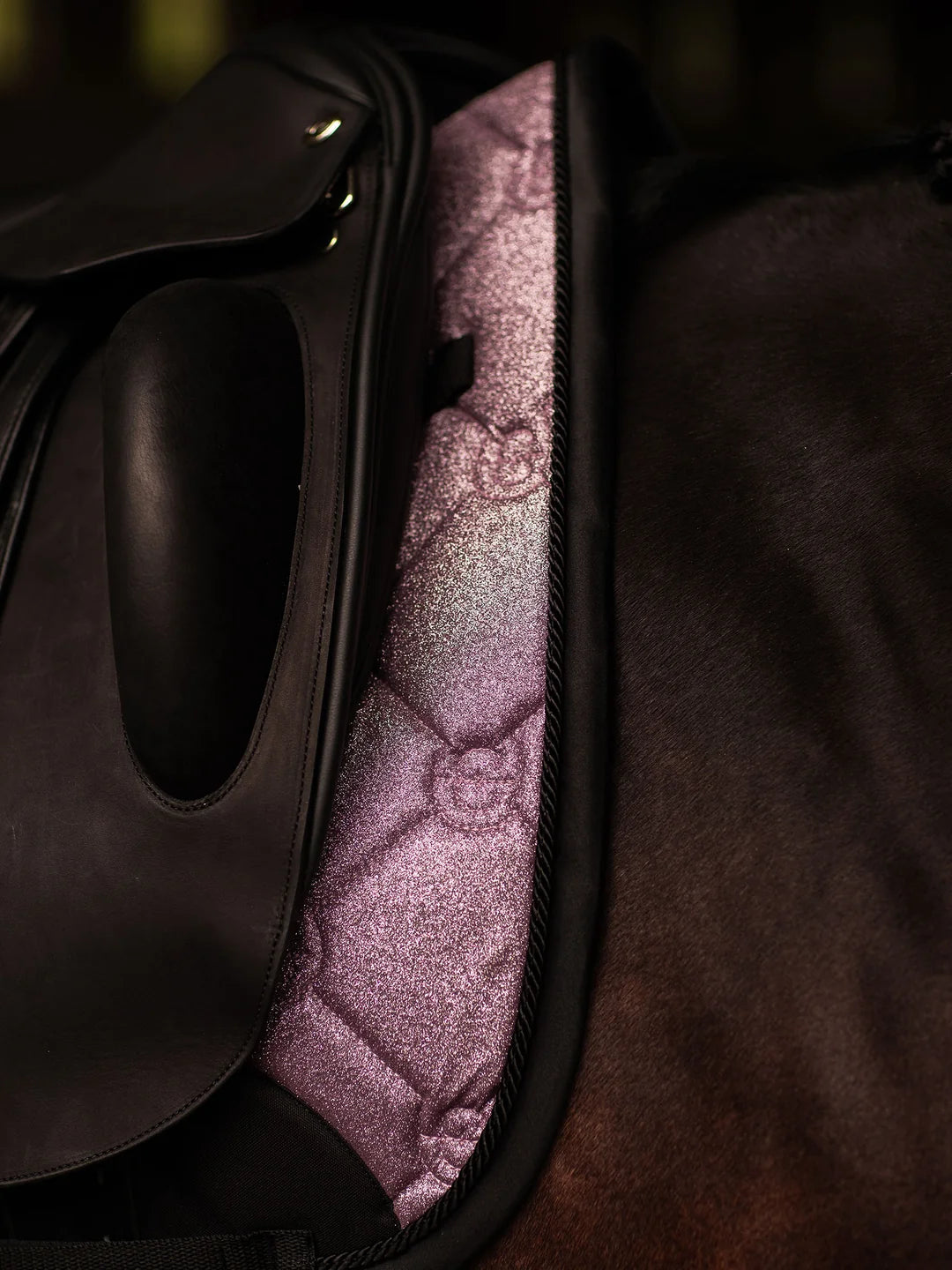 Equestrian Stockholm Pink Glimmer Dressage Saddle Pad