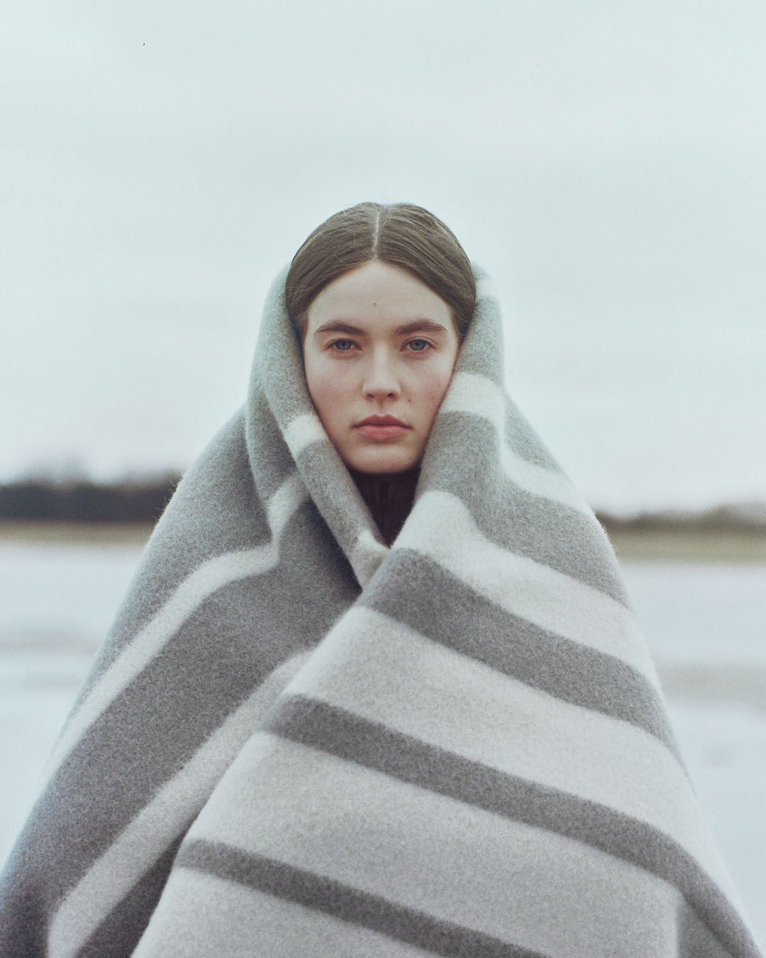 Trolle Projects Faded Stripe Wool Blanket