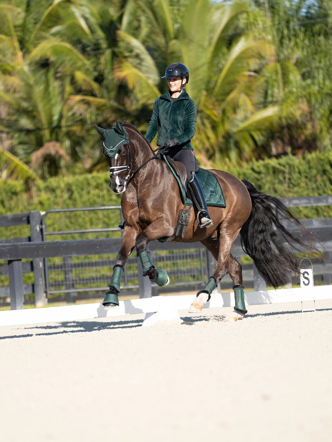 Equestrian Stockholm Fur Mesh Brushing Boots