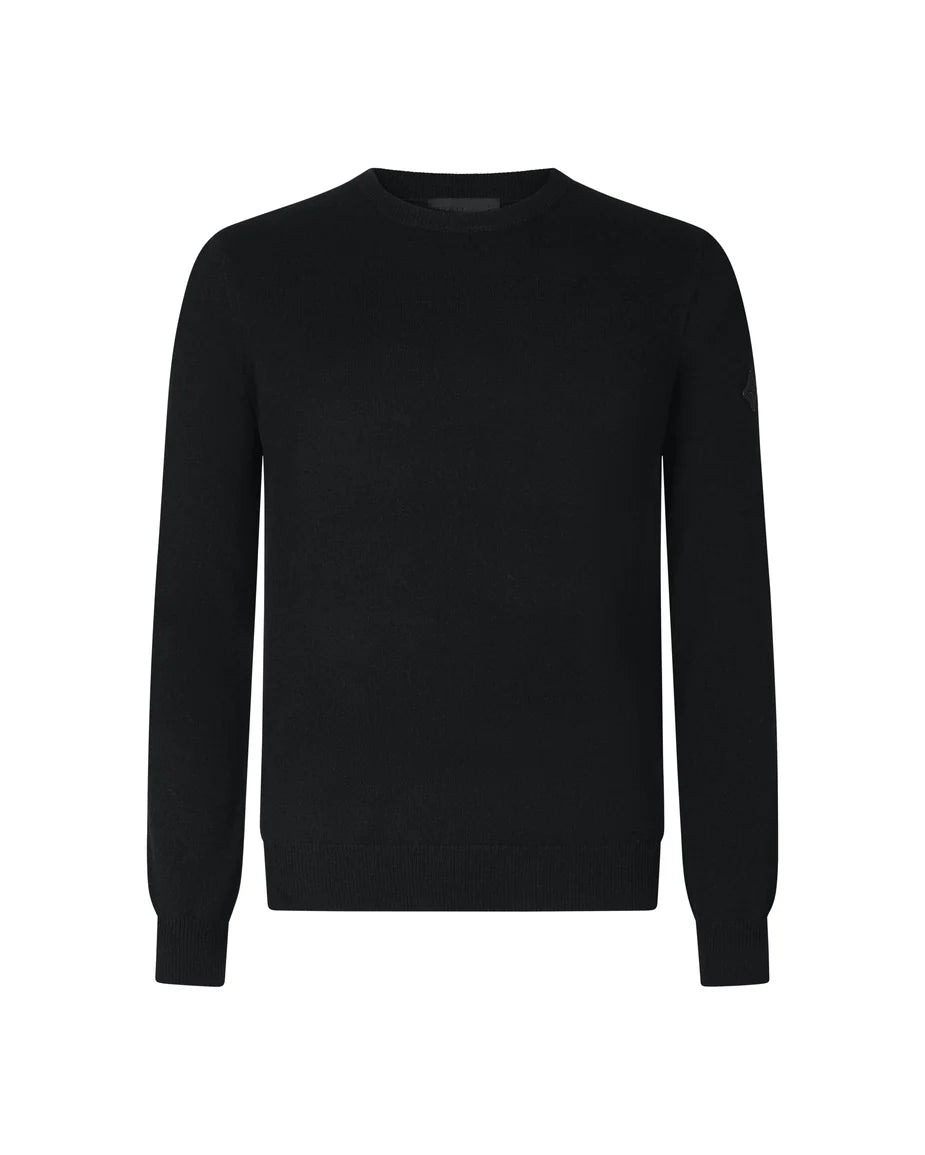 Trolle Projects Tonal Fine Cashmere Logo Crew Sweater