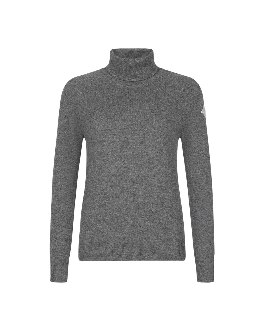 Trolle Projects Tonal Fine Cashmere Logo Turtleneck
