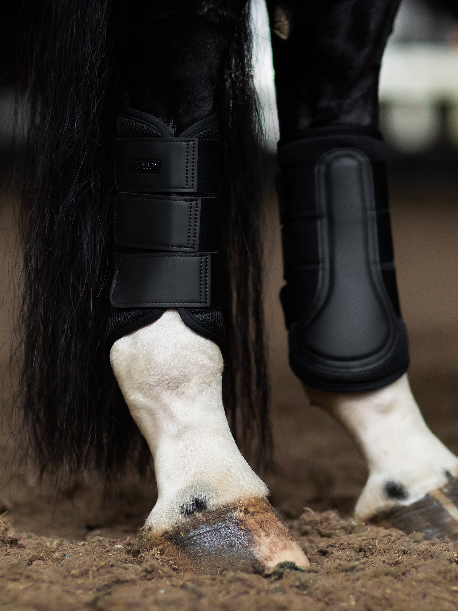 Equestrian Stockholm Classic Mesh Brushing Boots All Black
