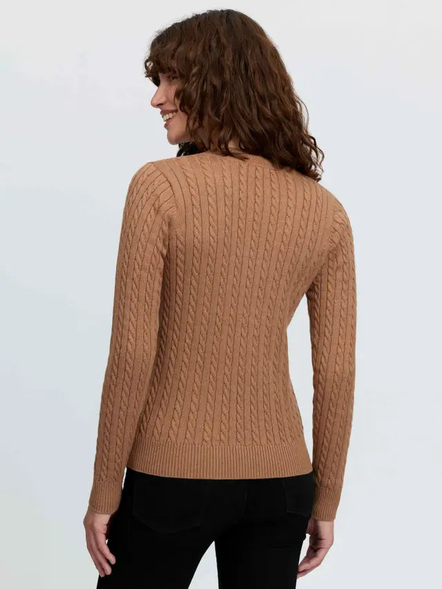 LeMieux Carla Cable V-Neck Knit Jumper