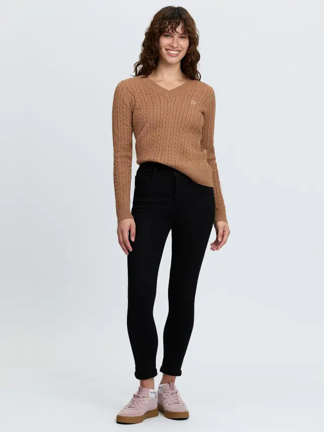 LeMieux Carla Cable V-Neck Knit Jumper