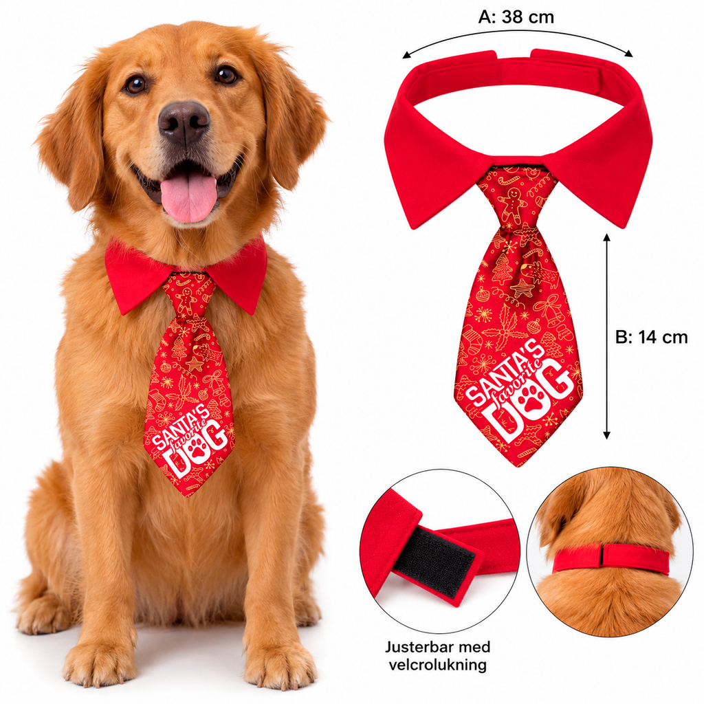 Merry Pets Favorite Dog Xmas Tie