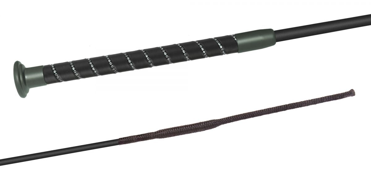 Fleck SilkTouch Crystal Graphite dressurpisk, Wickelgriff