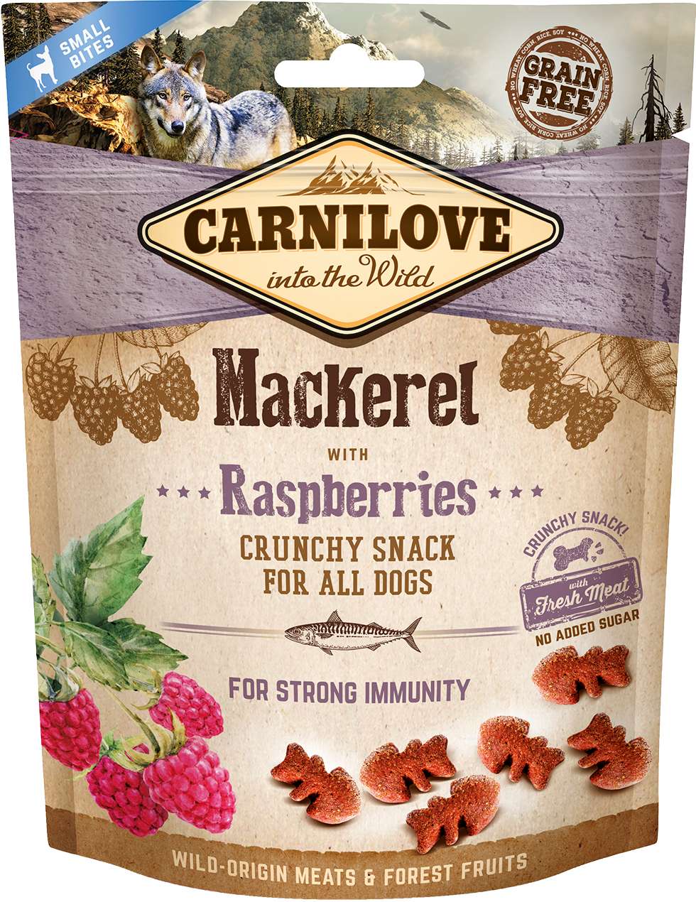 Crunchy snack Mackerel & Raspberries