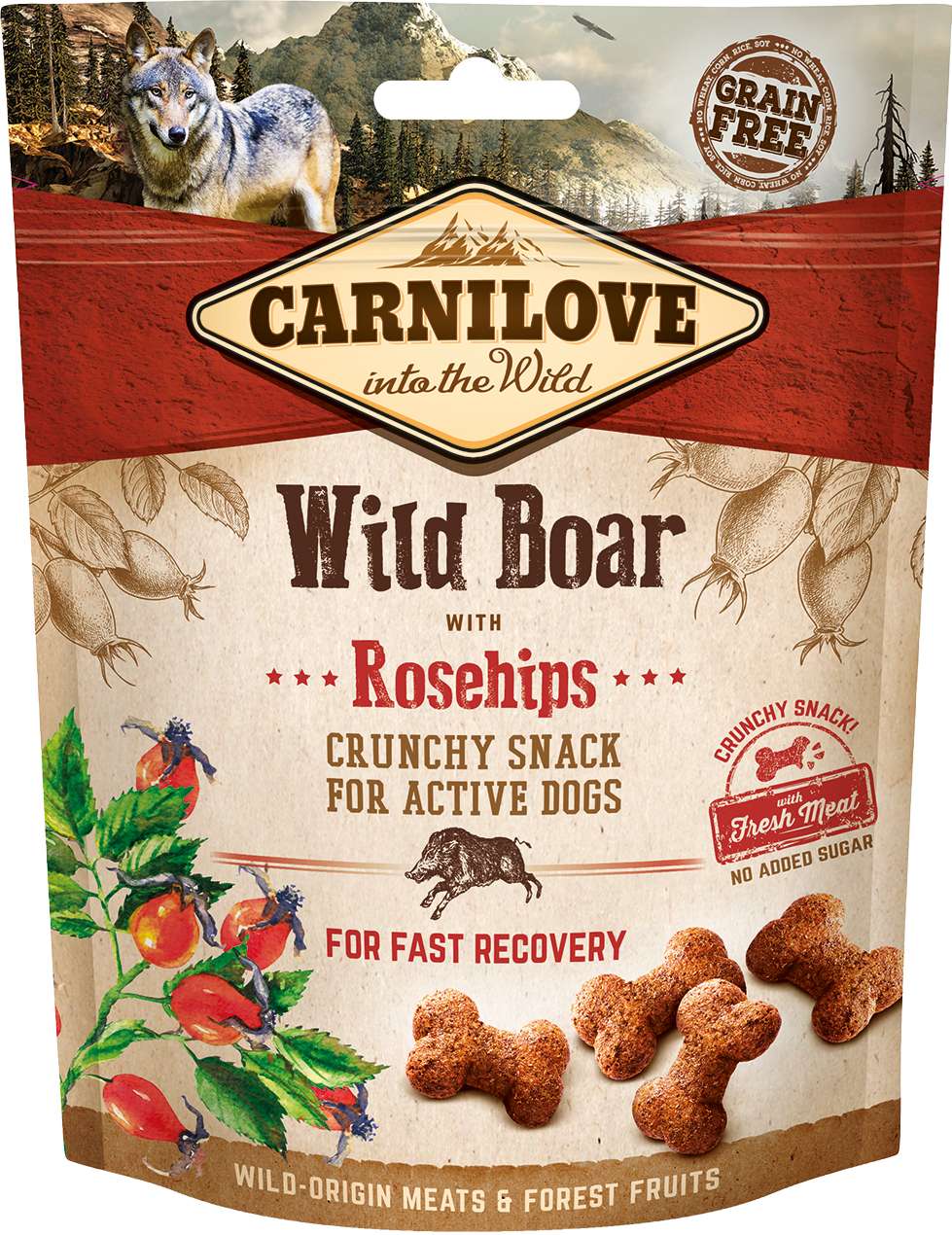 Crunchy snack Wild Boar & Rosehips