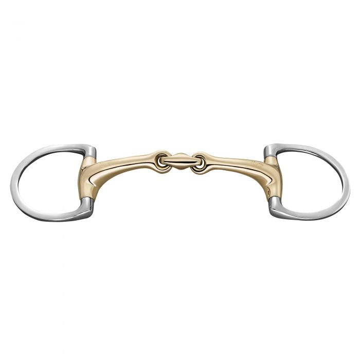 Sprenger Dynamic RS Eggbutt Bit w/D-shaped rings 3-delt, 14 mm.