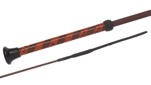 Fleck Silktouch retro fiberglas with silktouch coating, synth. leather grip and plastic cap dressurpisk