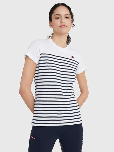 Partial Ribbed T-Shirt - OUTLET
