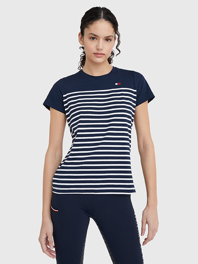 Partial Ribbed T-Shirt - OUTLET