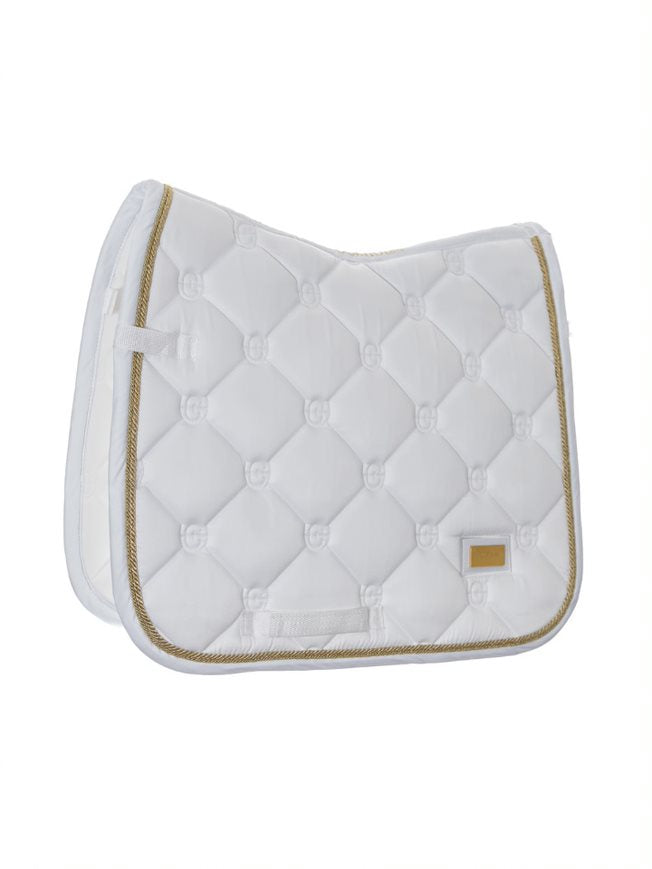 Equestrian Stockholm White Perfection Gold Dressurunderlag