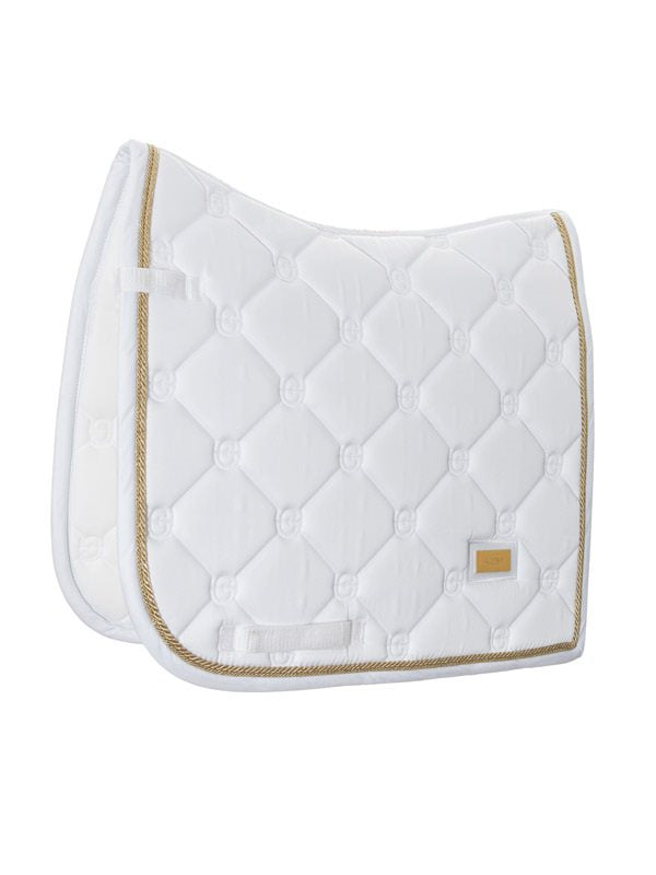 Equestrian Stockholm White Perfection Gold Dressurunderlag
