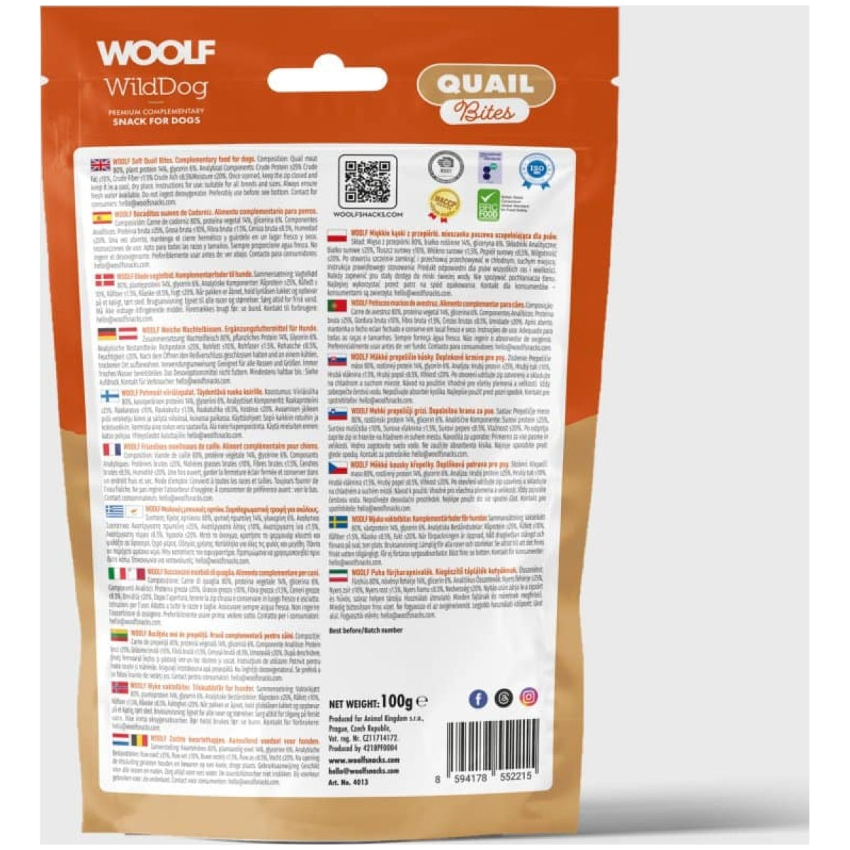 Woolf Wilddog Soft Quail Bites
