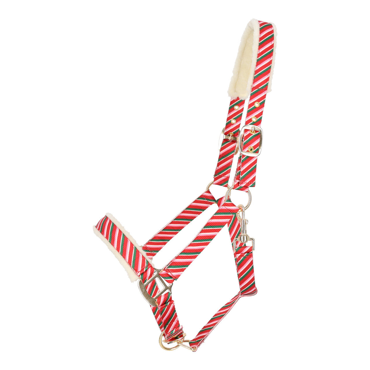 QHP Jolly Stripe Christmas Head Collar