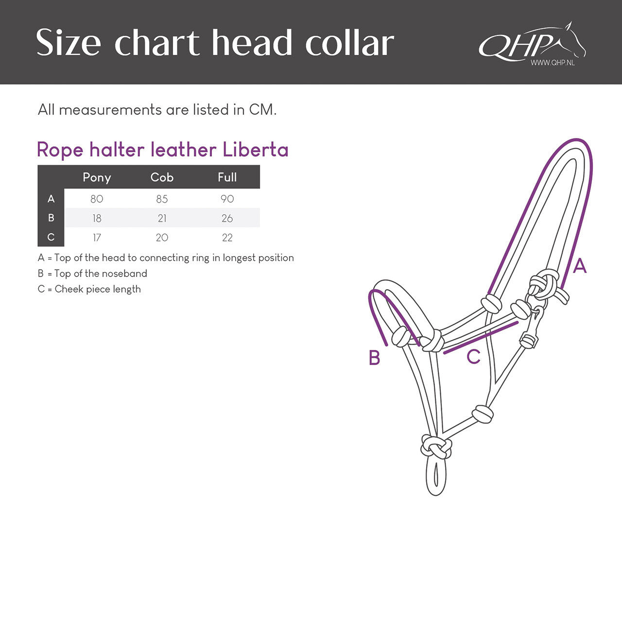 QHP Rope Halter Leather Liberta